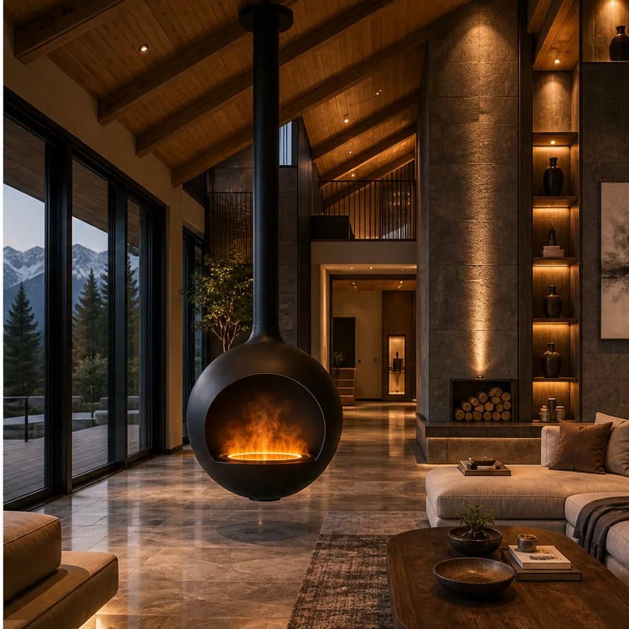 Suspended Mist Fireplace application scene