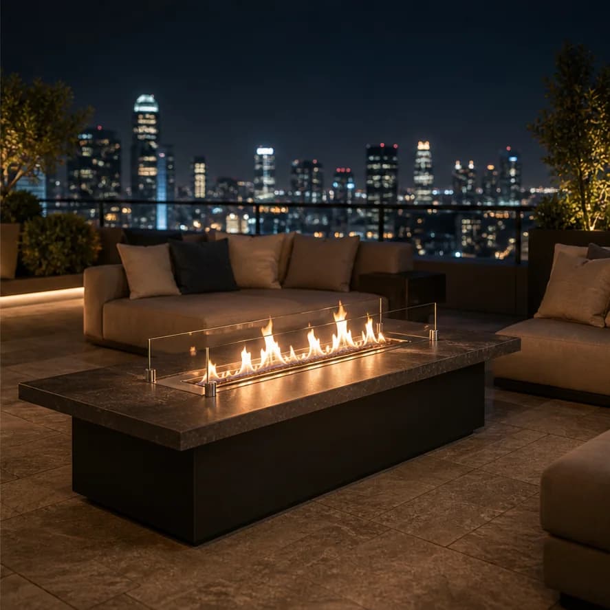 Outdoor Ethanol Fire Table application scene