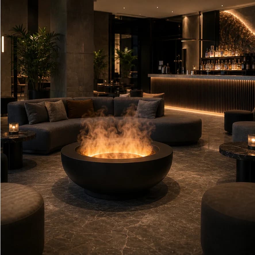 Round Mist Fire Bowl application scene