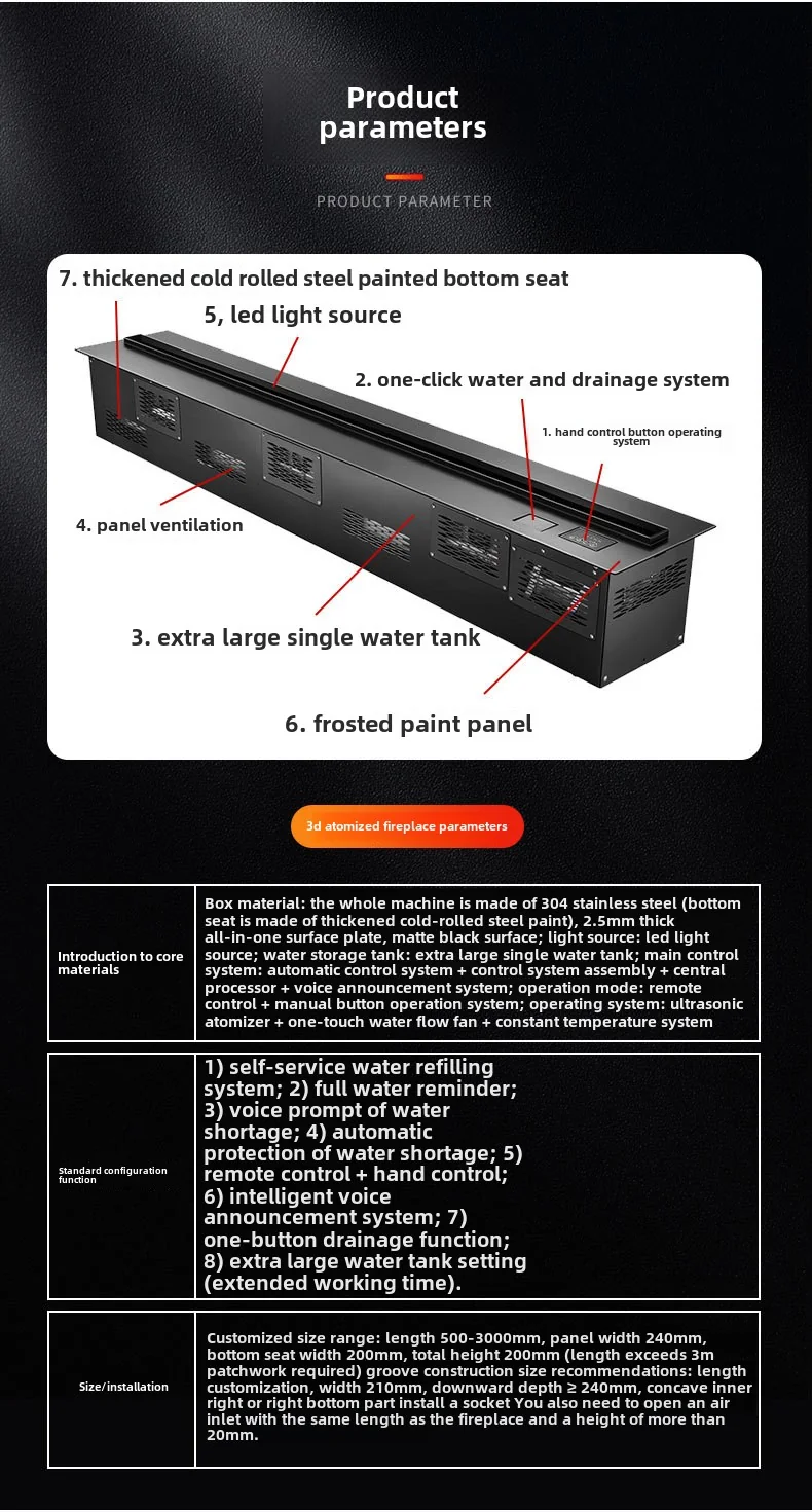 Insert 3D Mist Fireplace - M1B - Installation scene