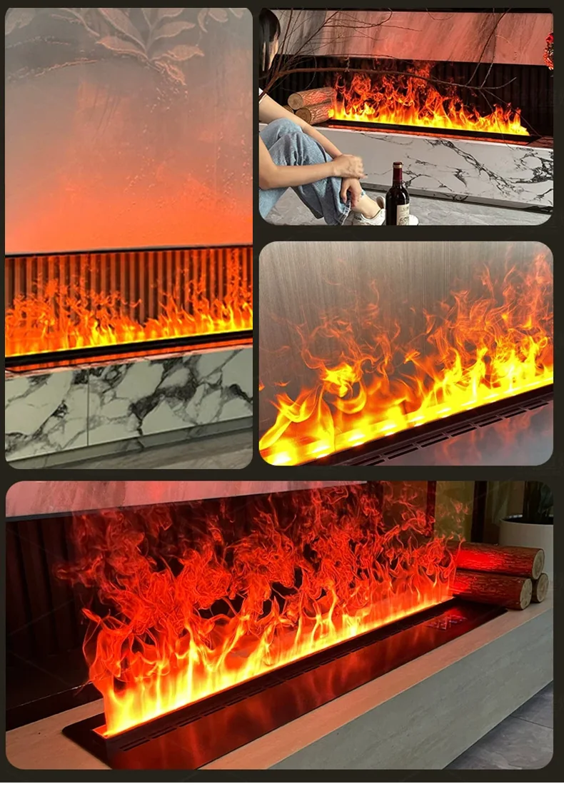 Insert 3D Mist Fireplace - M1F - Detail view