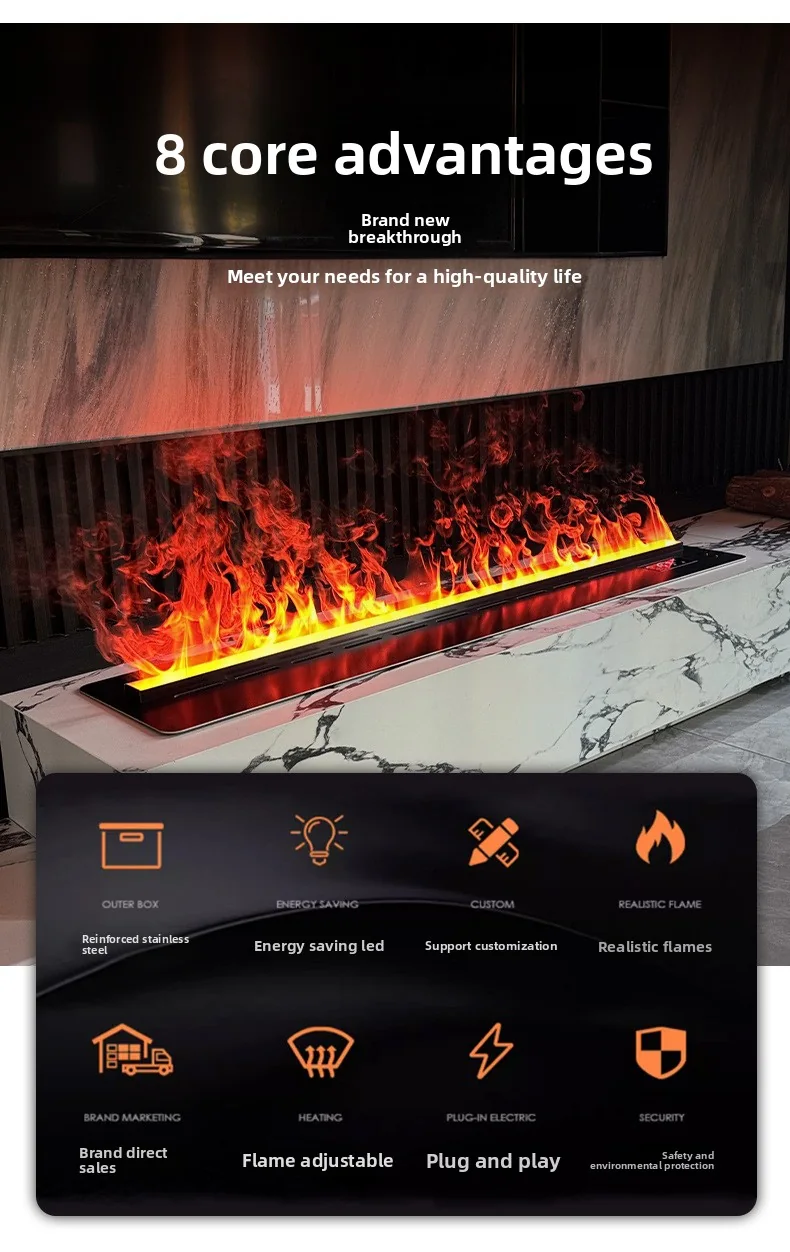 Insert 3D Mist Fireplace - M1F - Residential scene