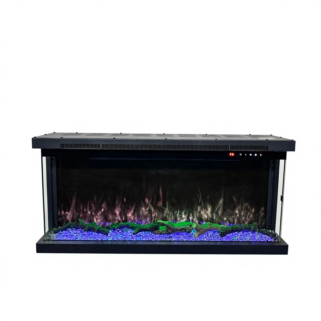 Wall-Mounted Insert Electric Fireplace - E2N - Detail view