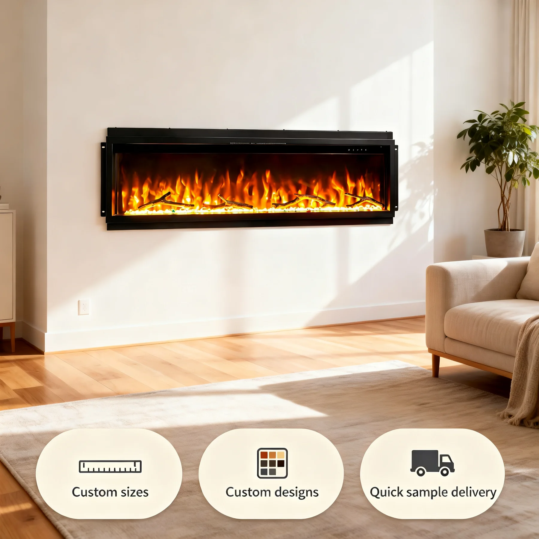 Insert Electric Fireplace - E2O - Product front