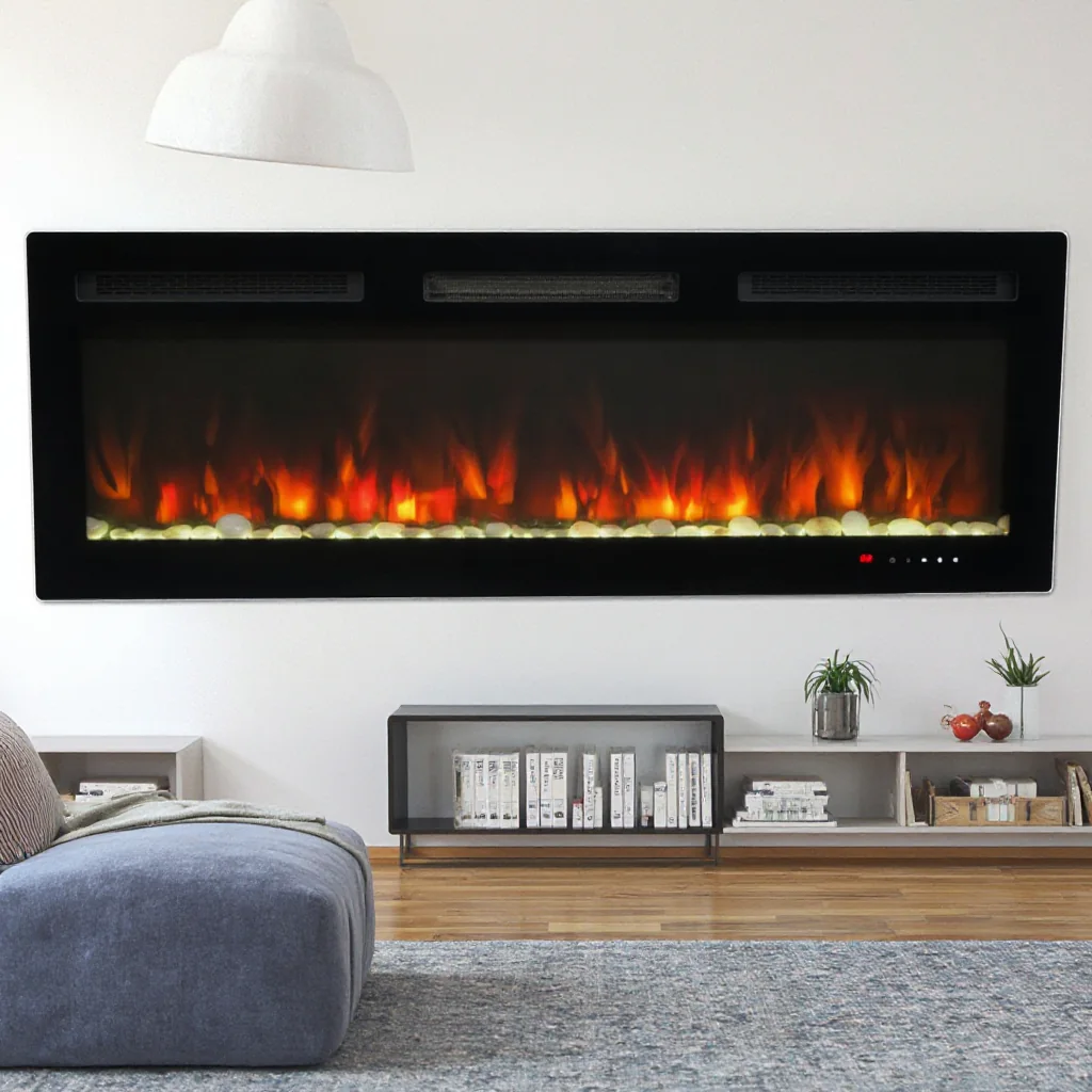 Wall-Mounted Electric Fireplace - E2R - Installation scene