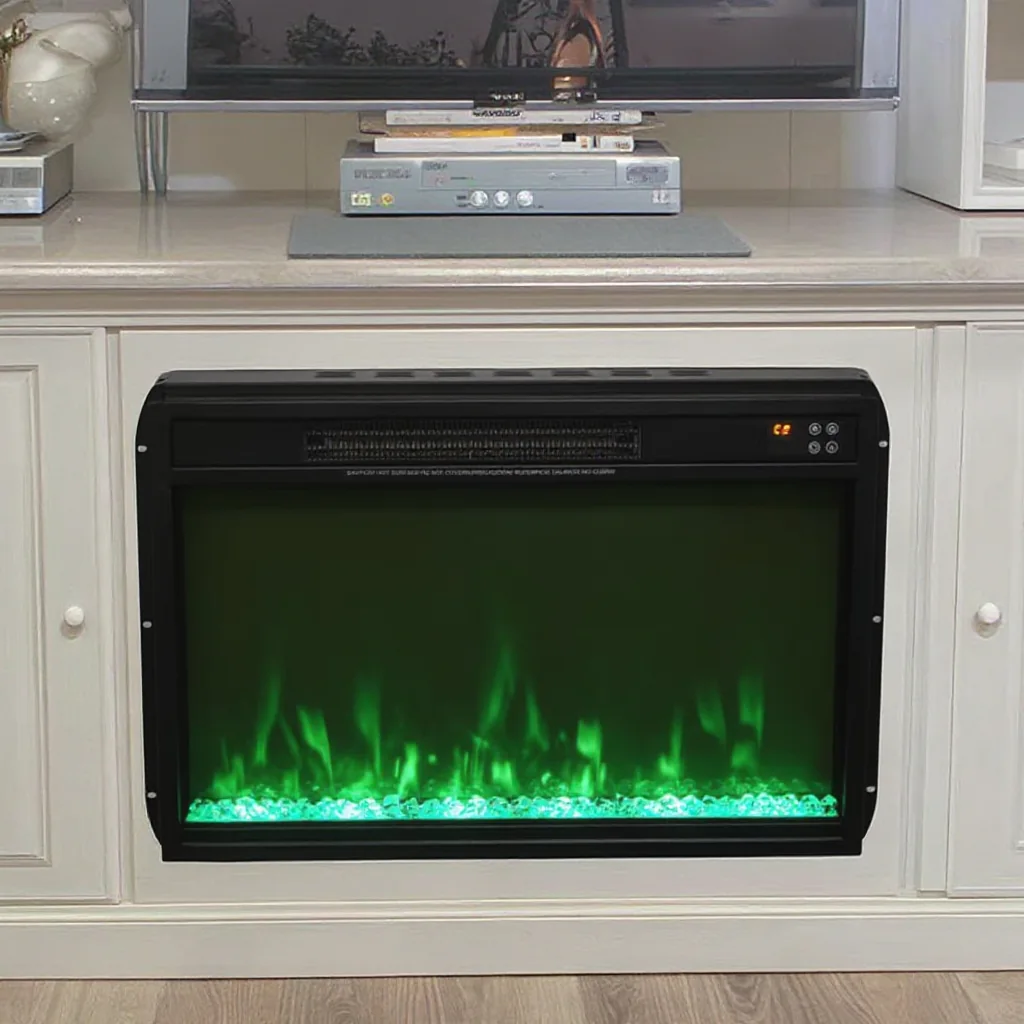 Wall-Mounted Insert Electric Fireplace - E2T - Commercial scene