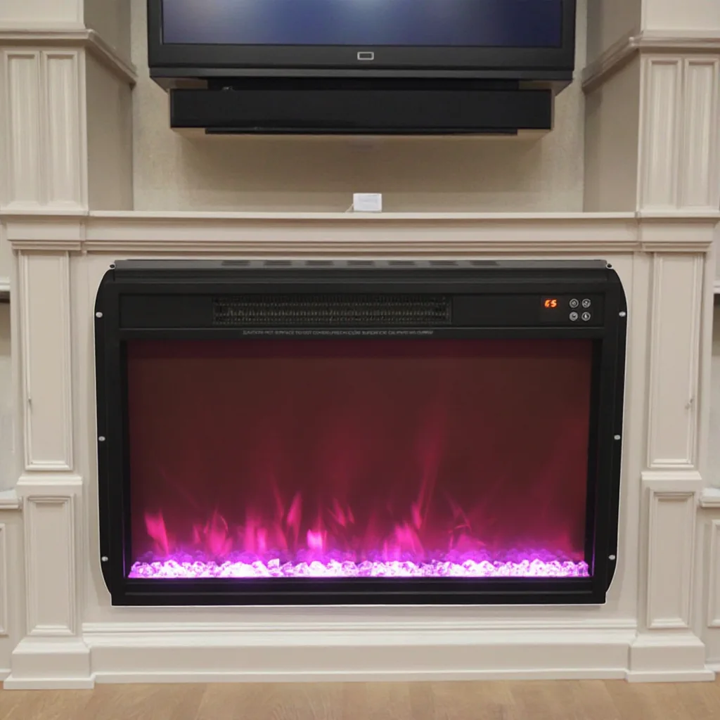Wall-Mounted Insert Electric Fireplace - E2T - Installation scene