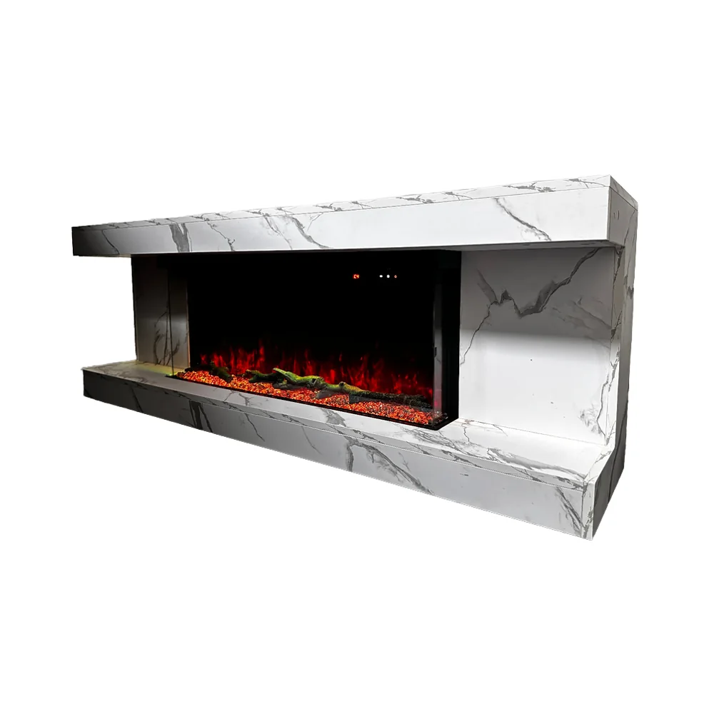 Wall-Mounted Insert Electric Fireplace - E2W - Detail view