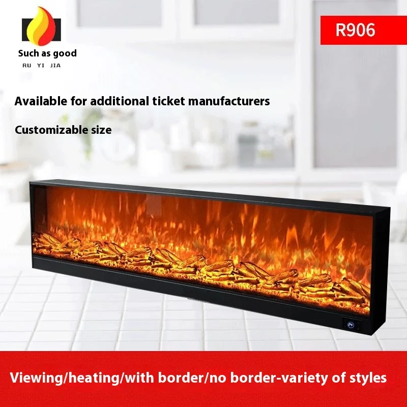 Wall-Mounted Insert Electric Fireplace - E2Z - Product angle