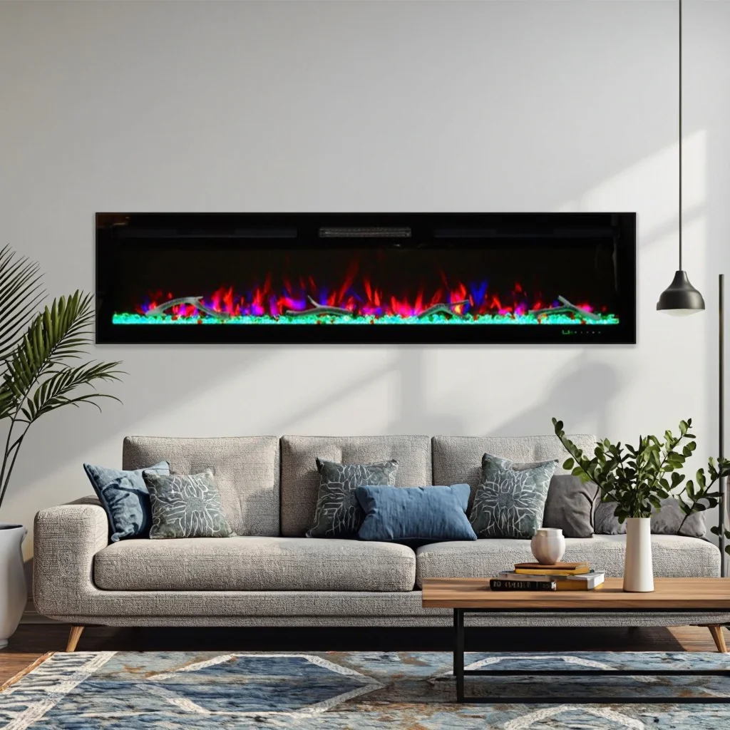 Wall-Mounted Electric Fireplace - E33 - Installation scene