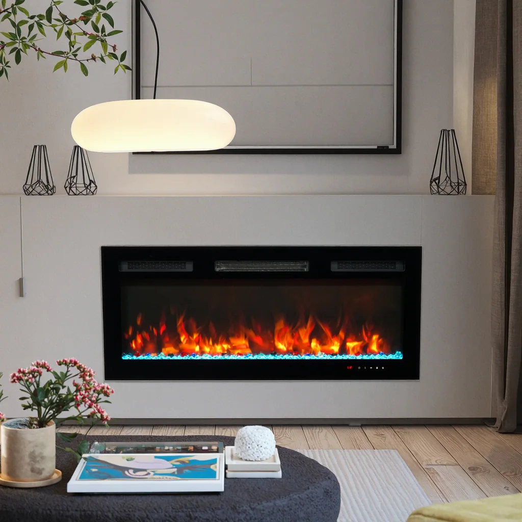 Wall-Mounted Electric Fireplace - E34 - Residential scene