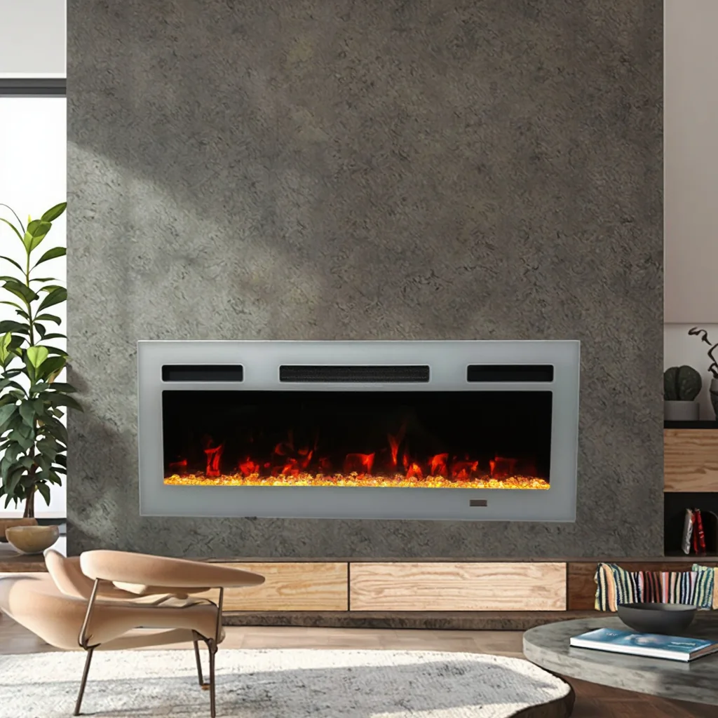 Wall-Mounted Insert Electric Fireplace - E36 - Commercial scene