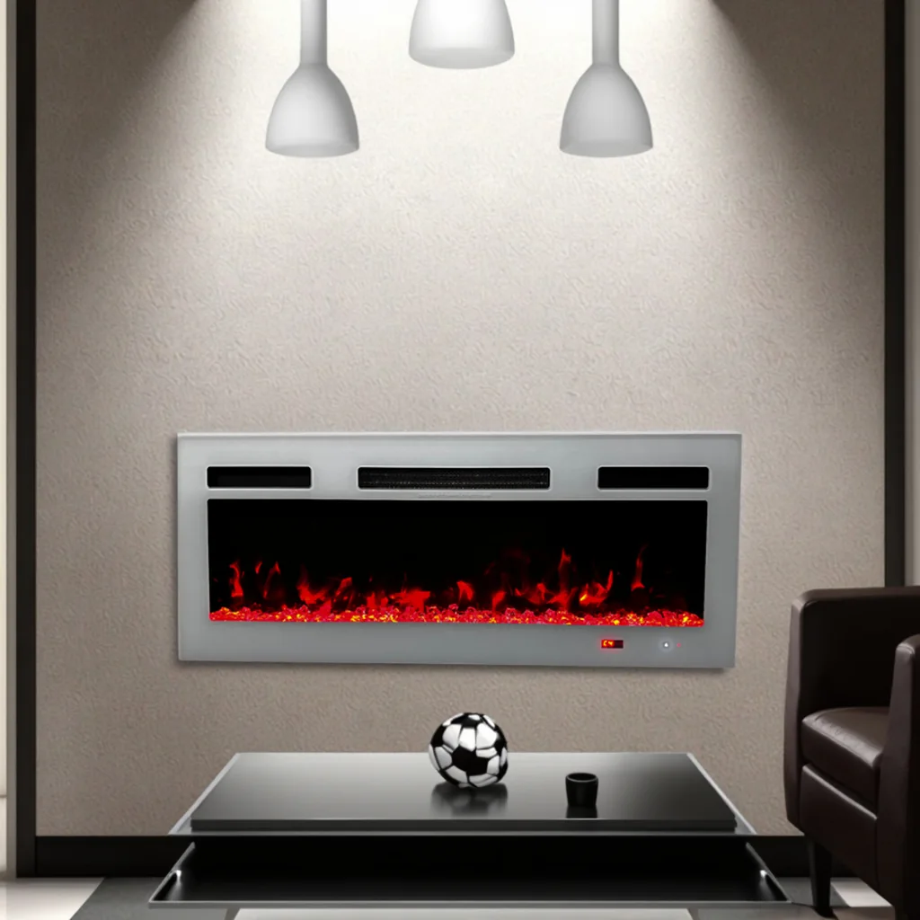 Wall-Mounted Insert Electric Fireplace - E36 - Installation scene