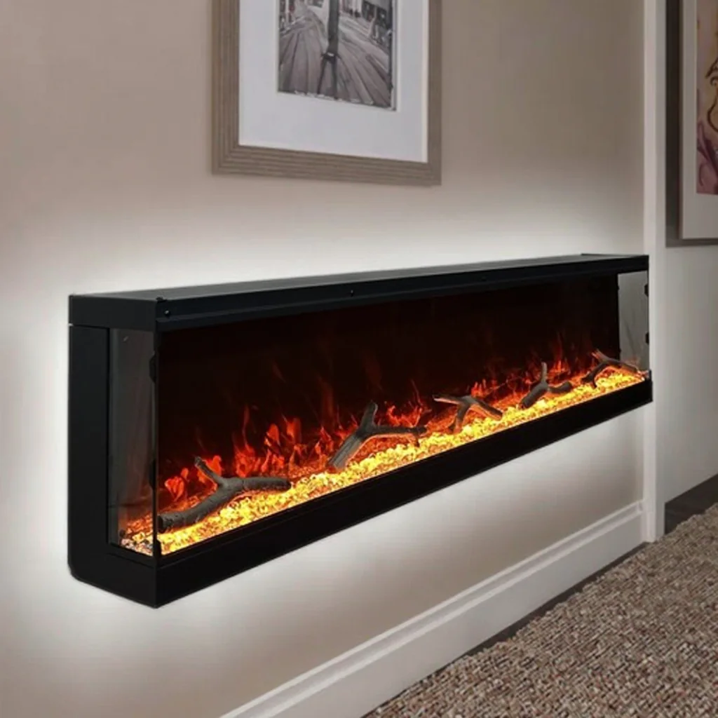 Three-Sided Electric Fireplace - E3N - Residential scene