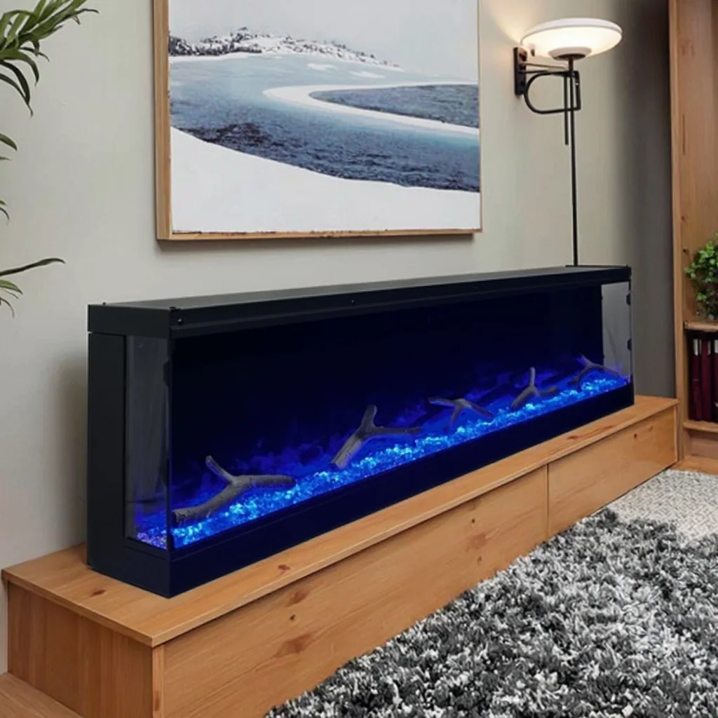 Three-Sided Electric Fireplace - E3N - Commercial scene
