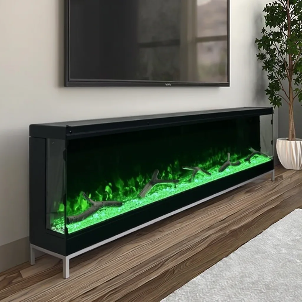 Three-Sided Electric Fireplace - E3N - Installation scene