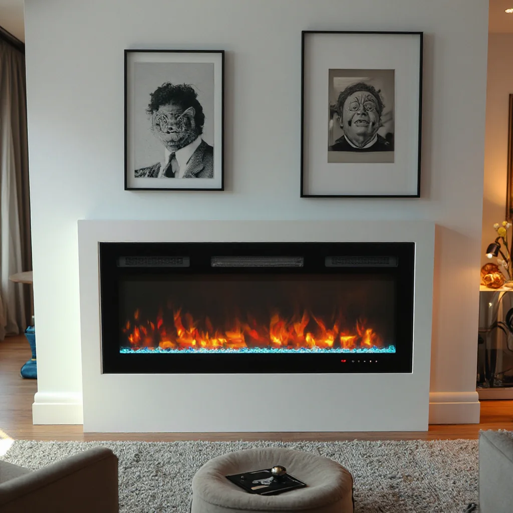 Wall-Mounted Insert Electric Fireplace - E3P - Residential scene