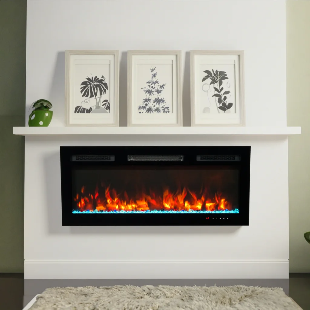 Wall-Mounted Insert Electric Fireplace - E3P - Commercial scene