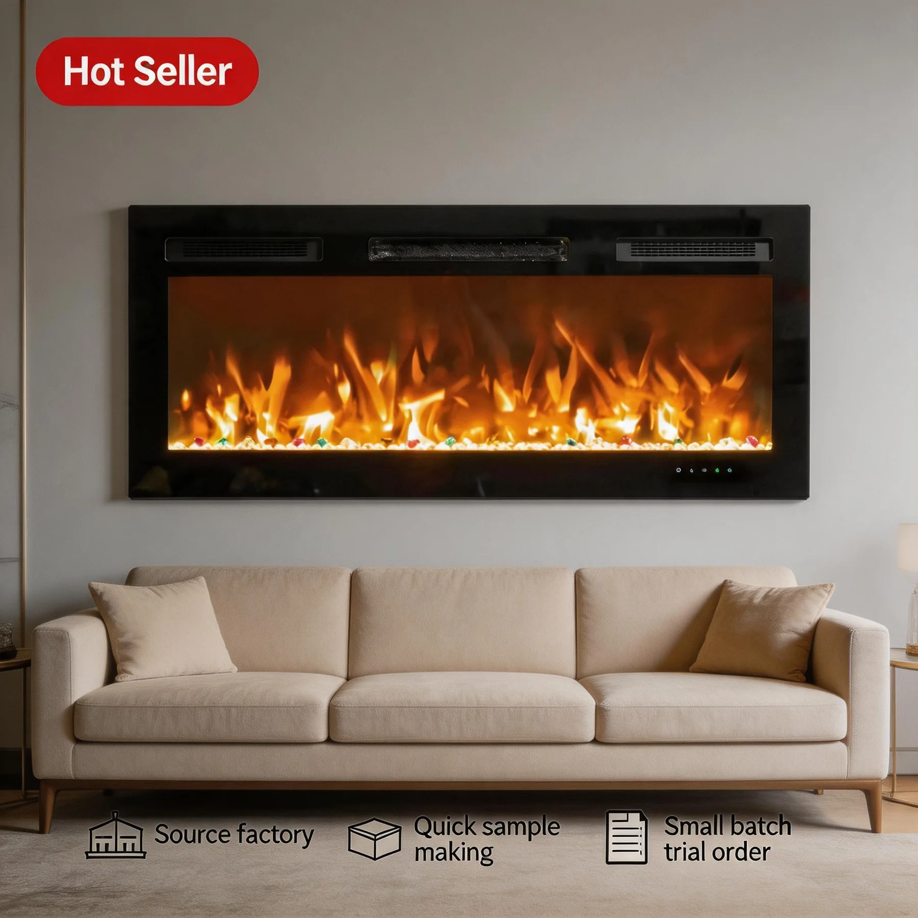 Insert Electric Fireplace - E3S - Product front