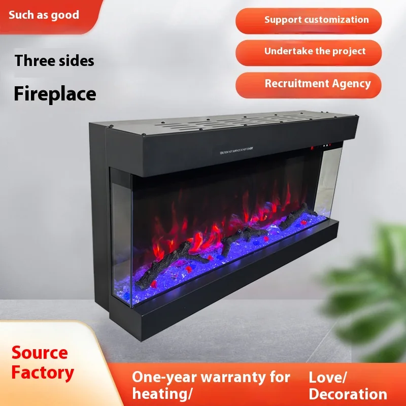 Wall-Mounted Insert Electric Fireplace - E3W - Installation scene