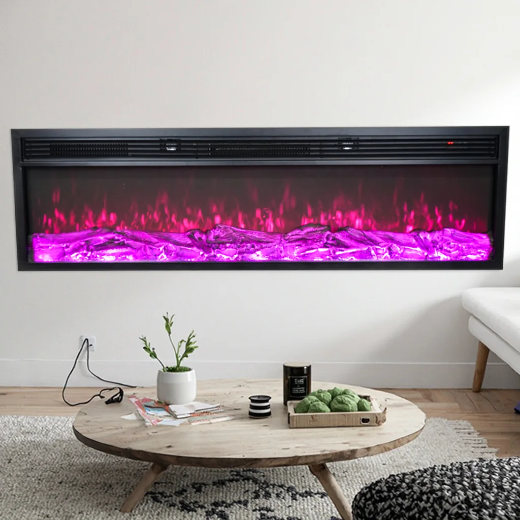 Wall-Mounted Insert Electric Fireplace - E3Y - Detail view