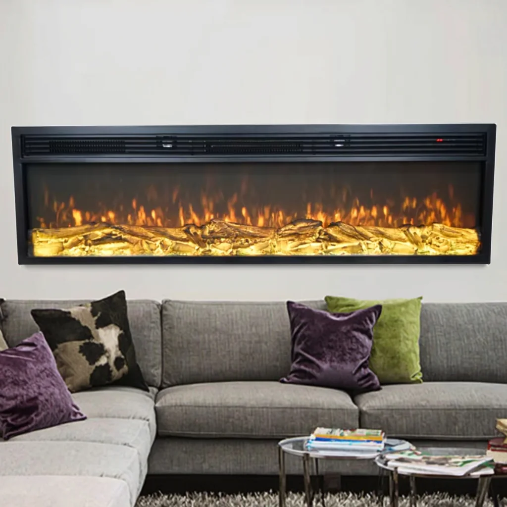 Wall-Mounted Insert Electric Fireplace - E3Y - Installation scene