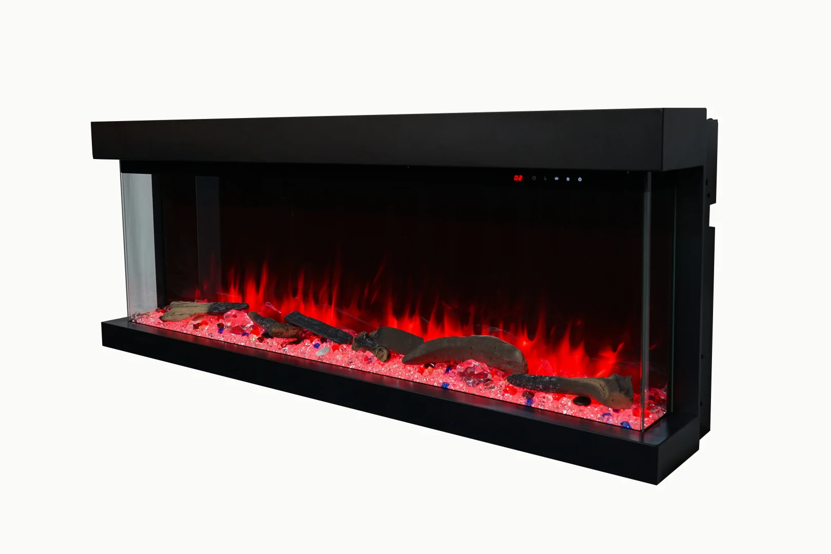 Wall-Mounted Insert Electric Fireplace - E42 - Detail view