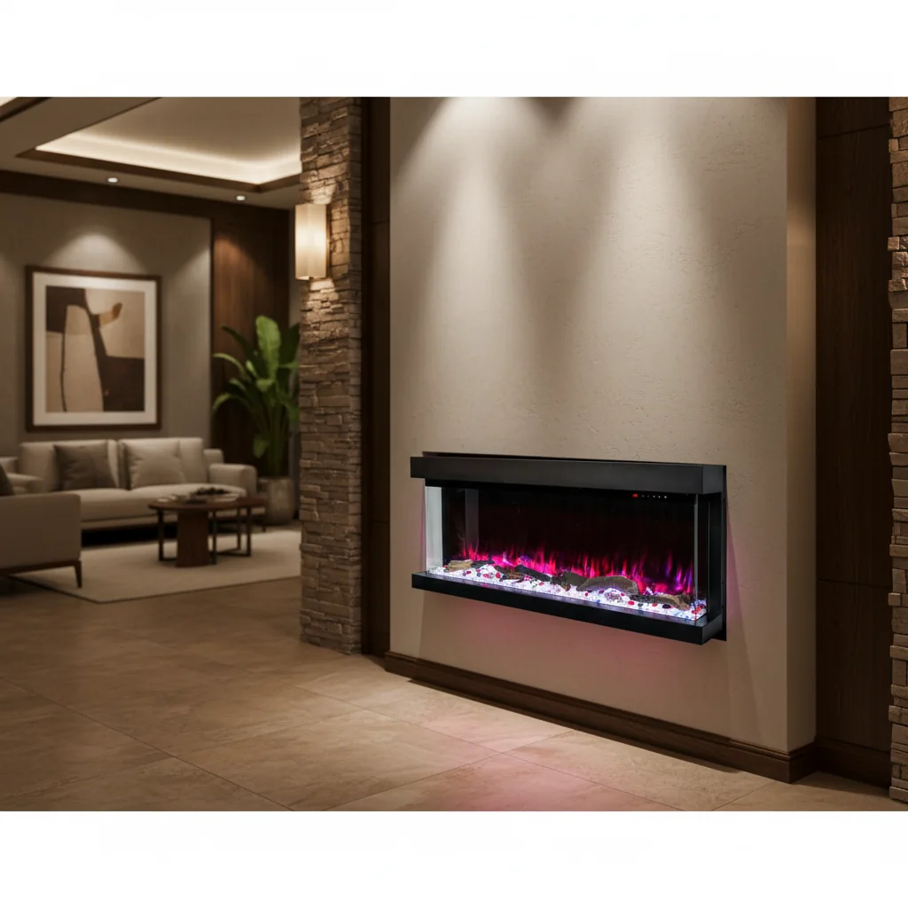 Wall-Mounted Electric Fireplace - E47 - Product front