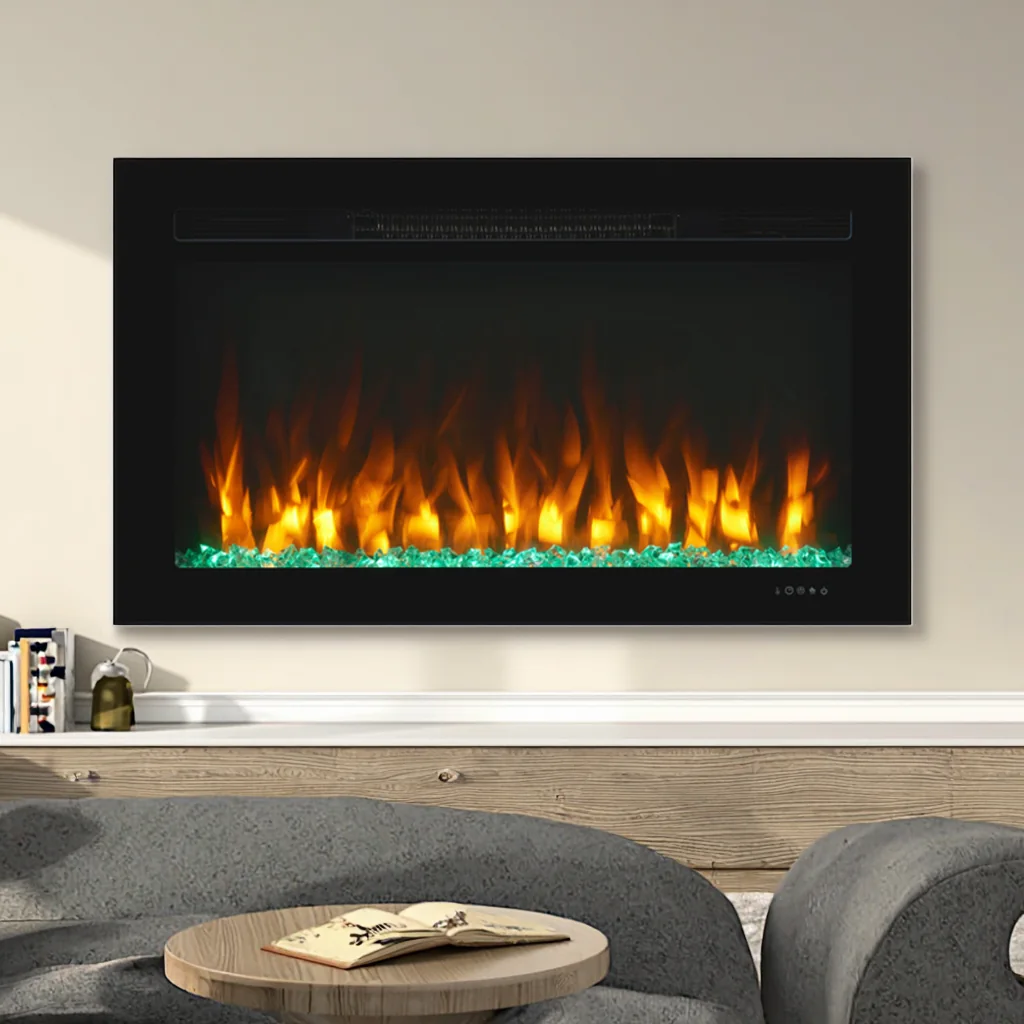 Wall-Mounted Insert Electric Fireplace - E4G - Product front