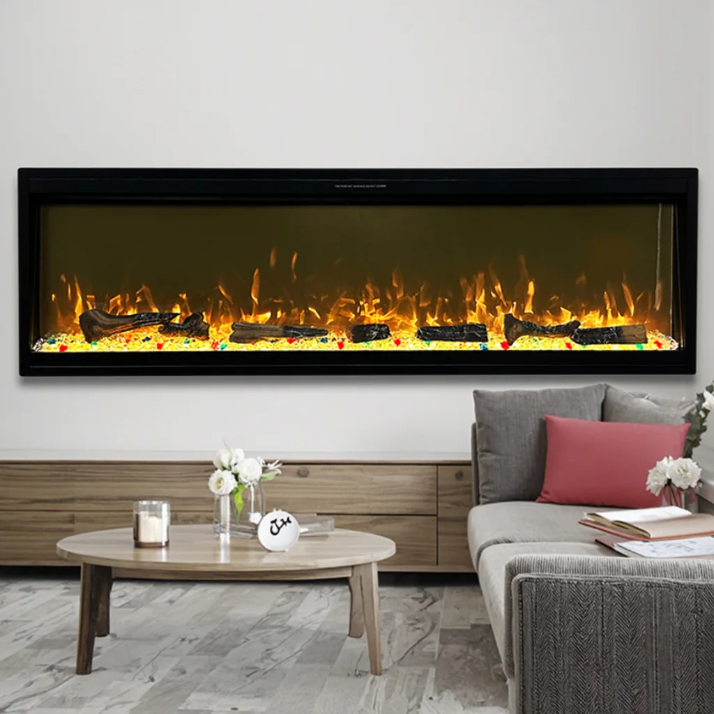 Wall-Mounted Insert Electric Fireplace - E4O - Commercial scene