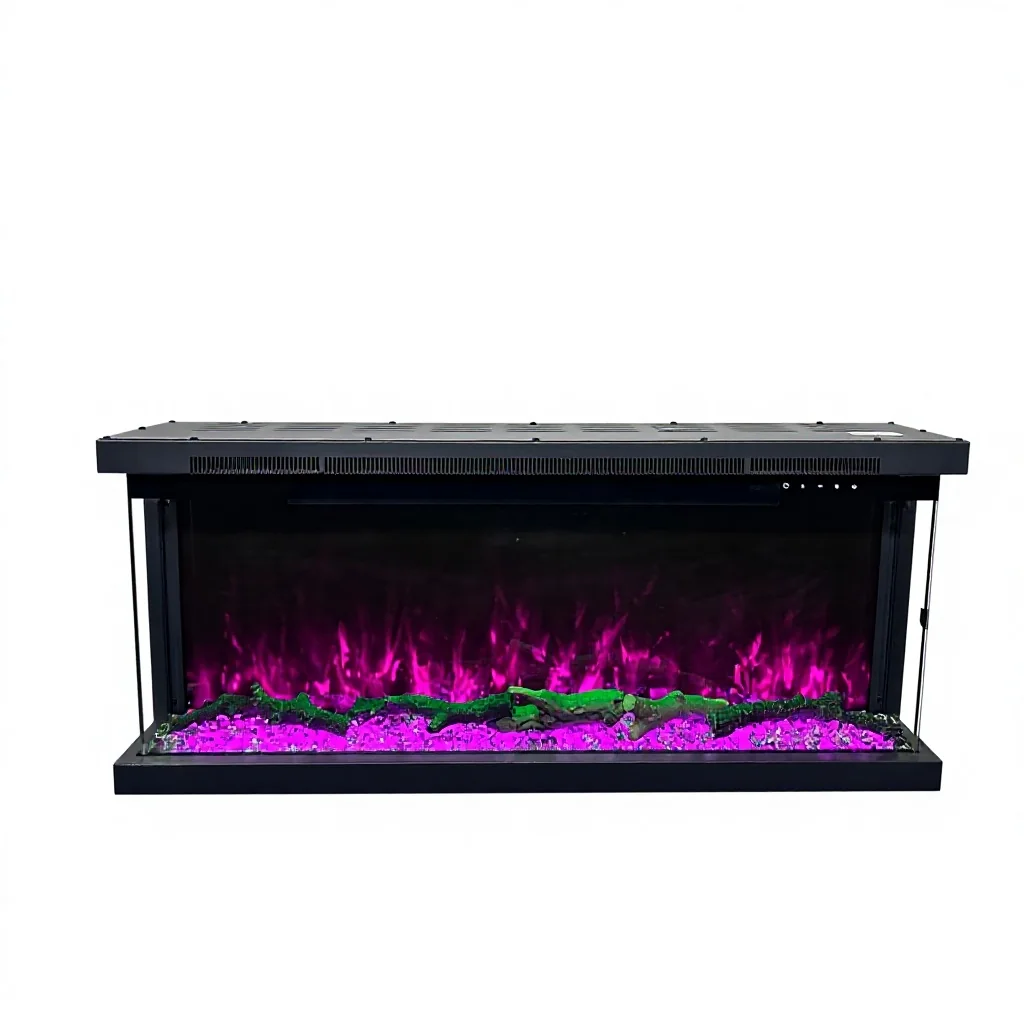 Three-Sided Electric Fireplace - E51 - Residential scene
