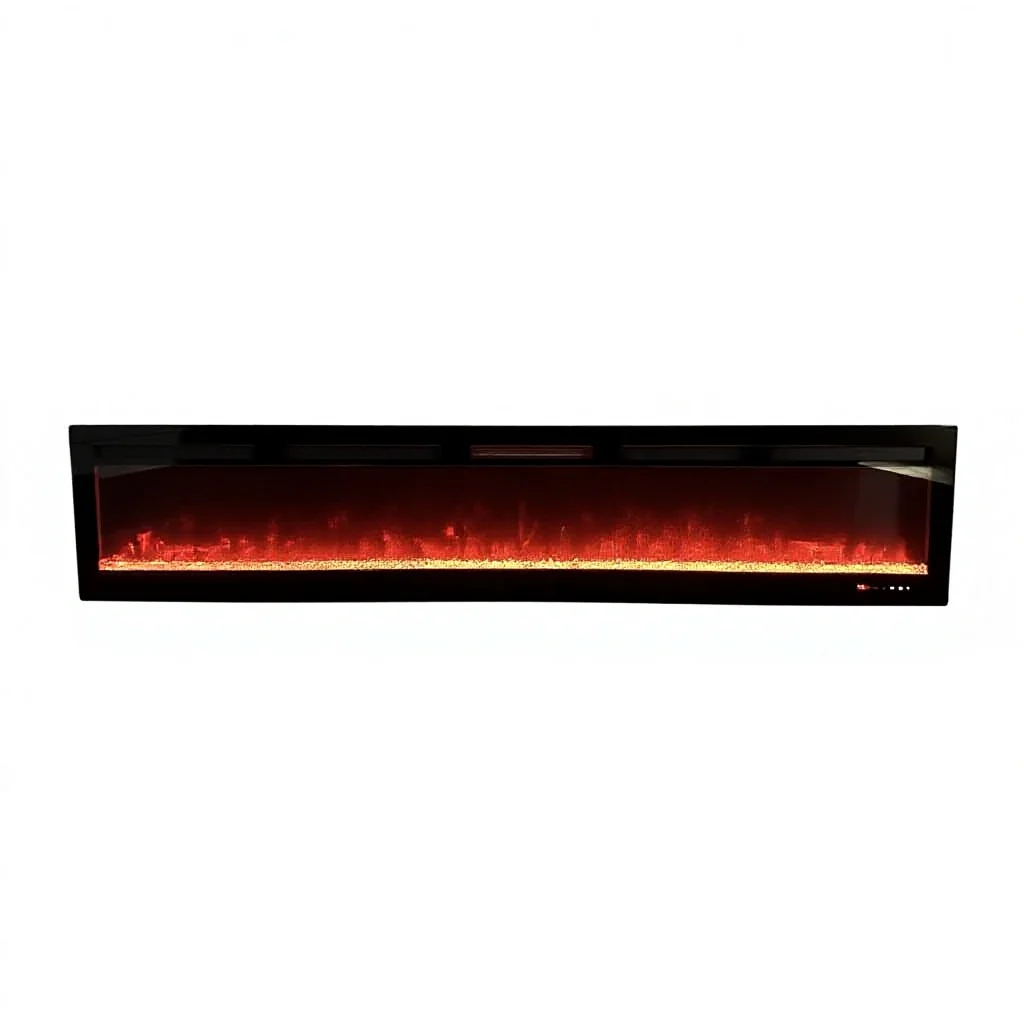 Wall-Mounted Insert Electric Fireplace - E52 - Commercial scene
