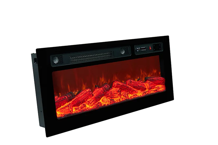 Wall-Mounted Insert Electric Fireplace - E53 - Product angle