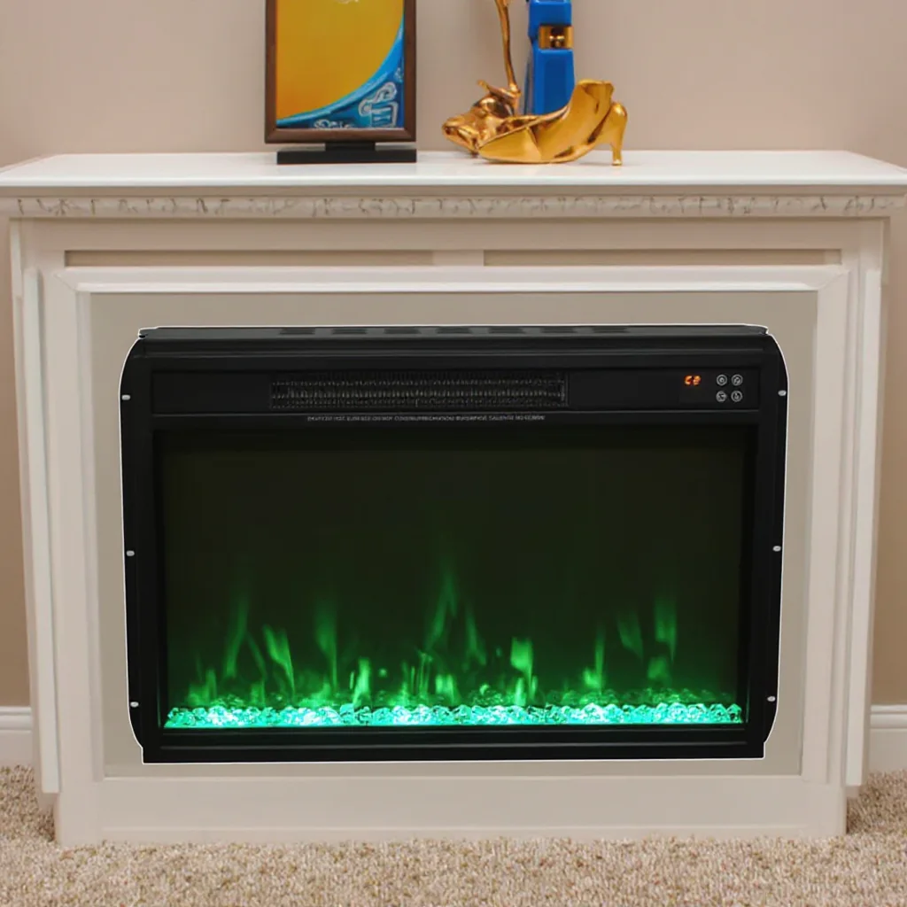 Wall-Mounted Insert Electric Fireplace - E5A - Product front