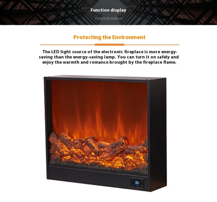 Wall-Mounted Electric Fireplace - E5D - Commercial scene