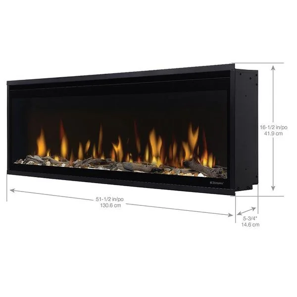 Wall-Mounted Insert Electric Fireplace - E5N - Product front