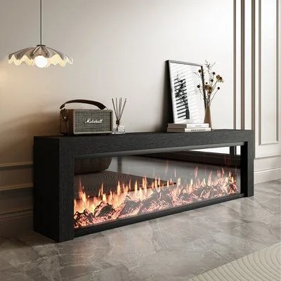Wall-Mounted Insert Electric Fireplace - E5N - Detail view