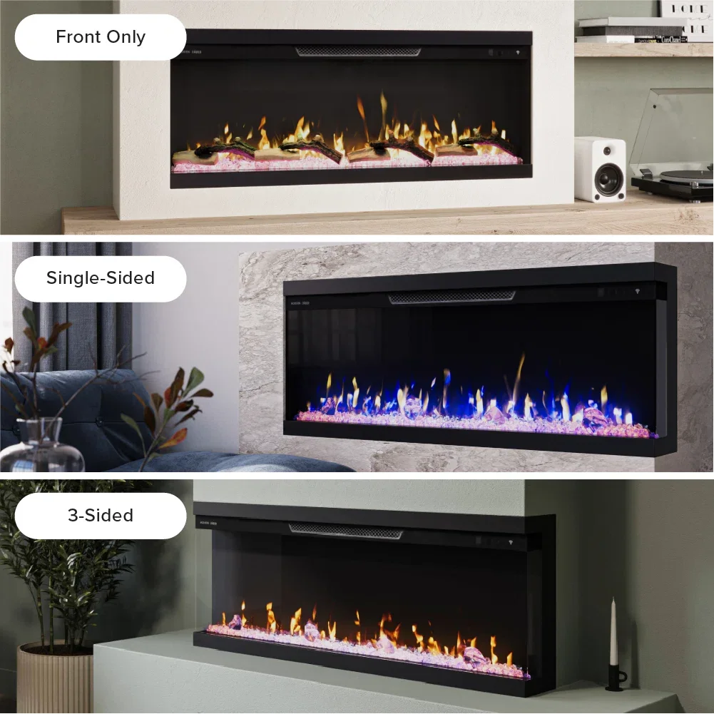 Wall-Mounted Insert Electric Fireplace - E5N - Residential scene