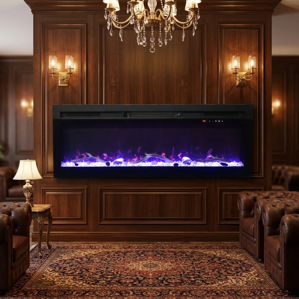 Wall-Mounted Electric Fireplace - ED - Product front