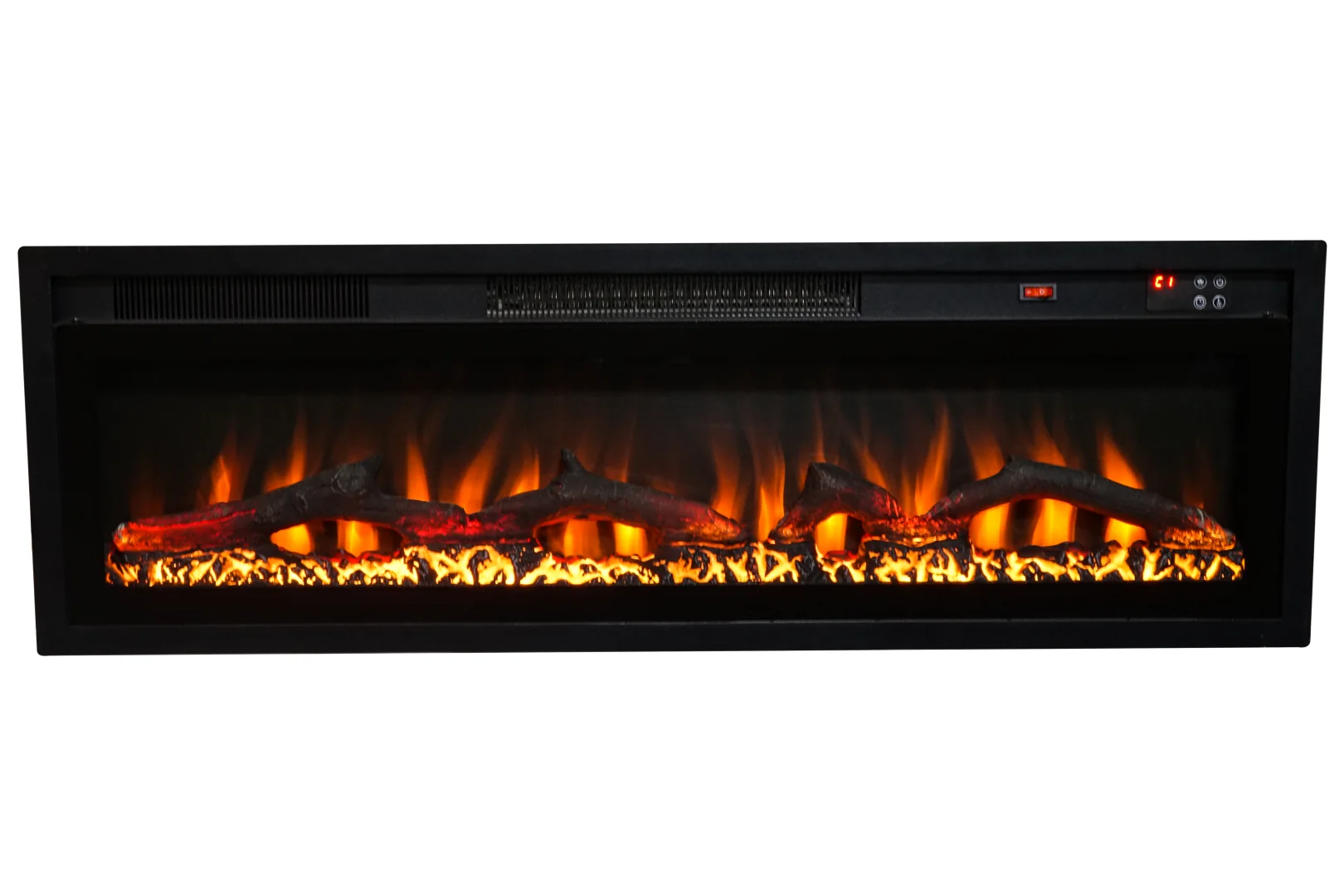 Wall-Mounted Electric Fireplace - E63 - Detail view