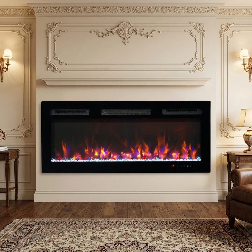 Wall-Mounted Electric Fireplace - EE - Product front