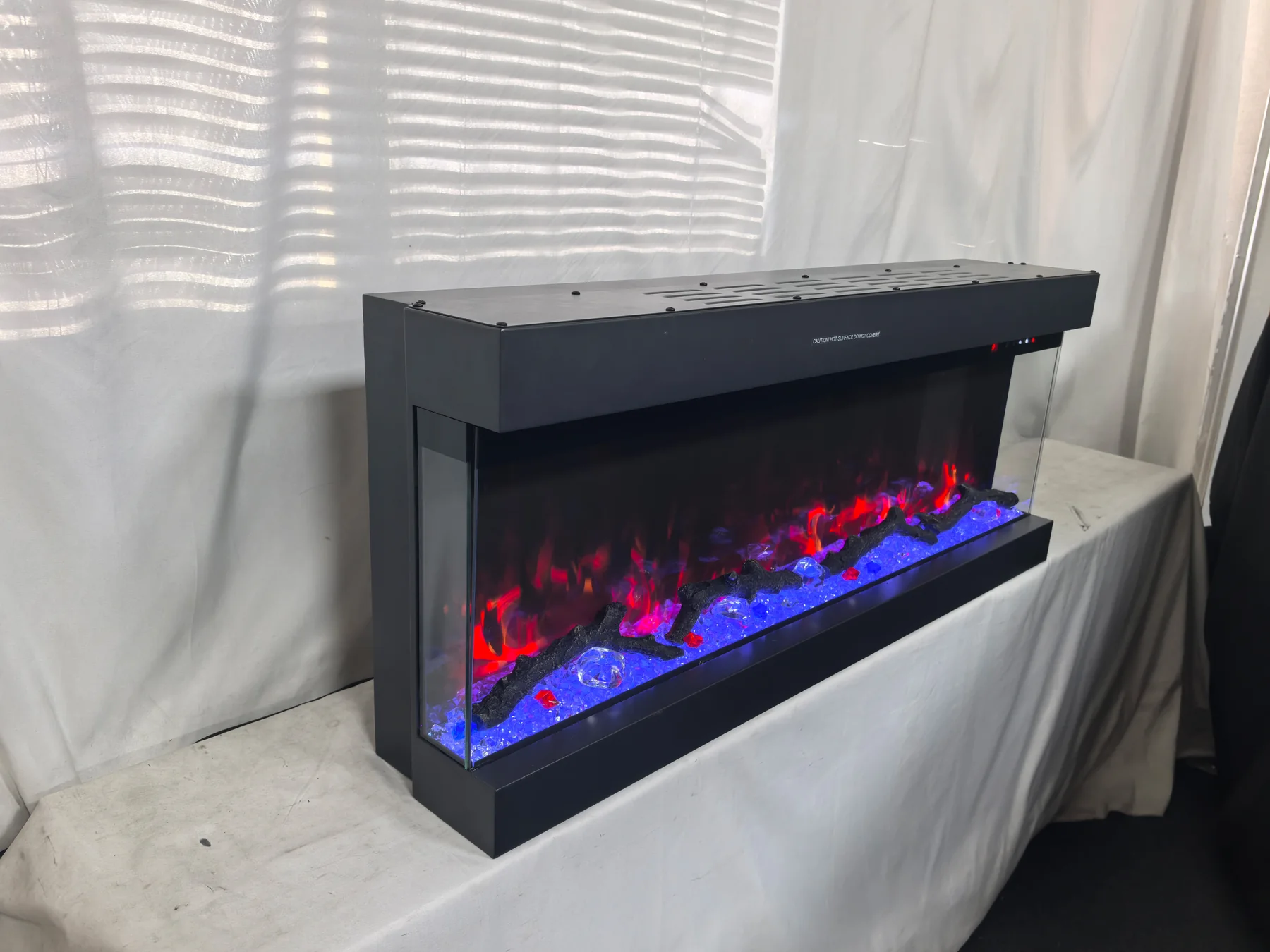 Three-Sided Electric Fireplace - E6B - Installation scene