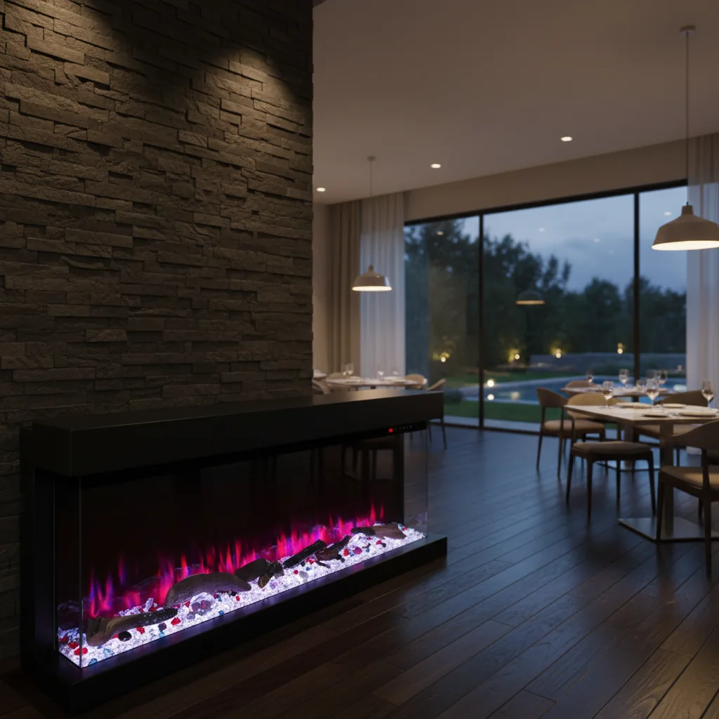 Three-Sided Electric Fireplace - E6D - Product front