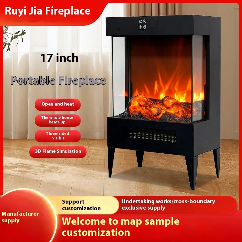 Freestanding Electric Fireplace - E6H - Commercial scene