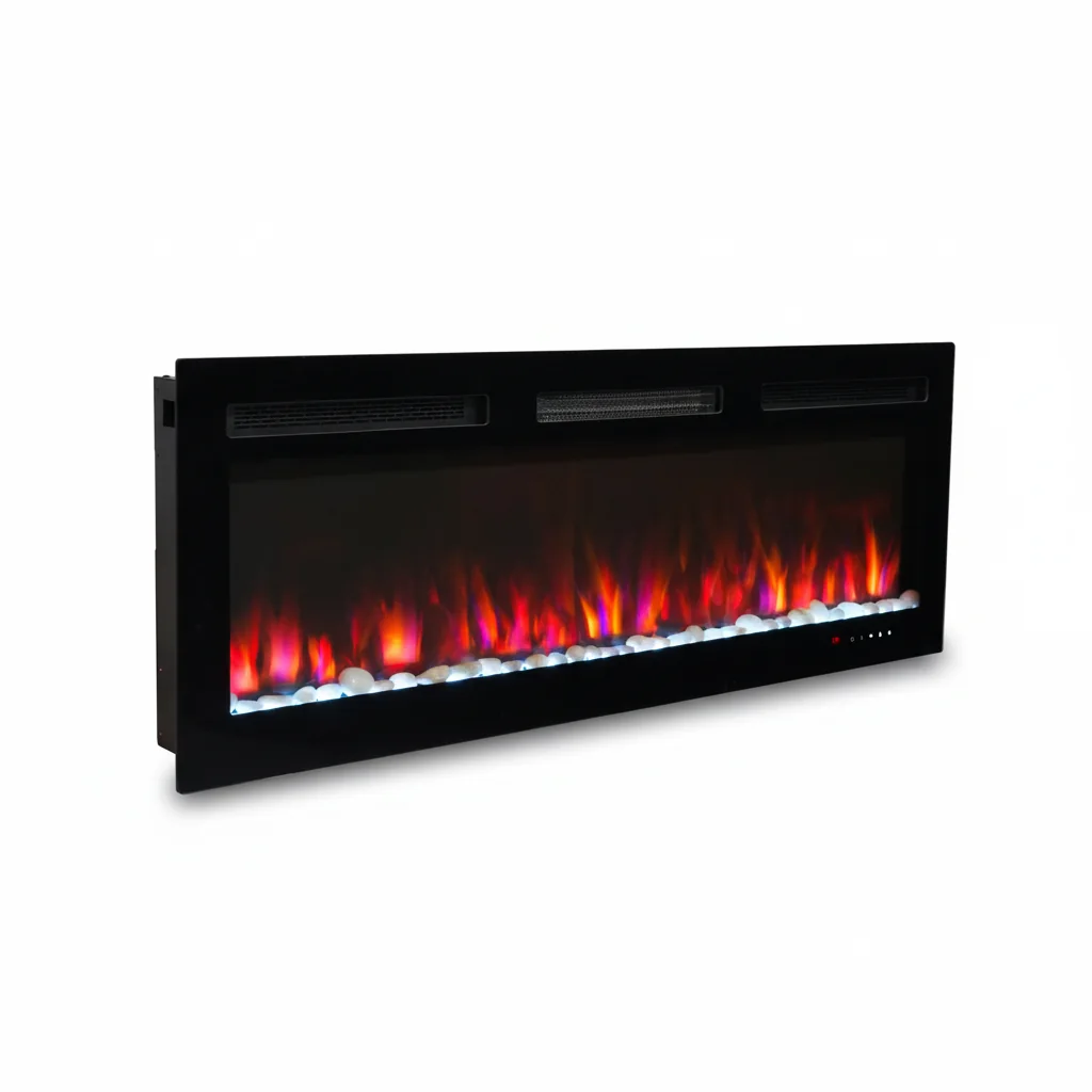 Wall-Mounted Electric Fireplace - E6L - Detail view