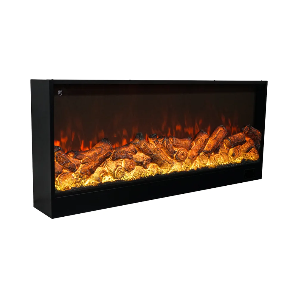 Wall-Mounted Insert Electric Fireplace - E6P - Product angle