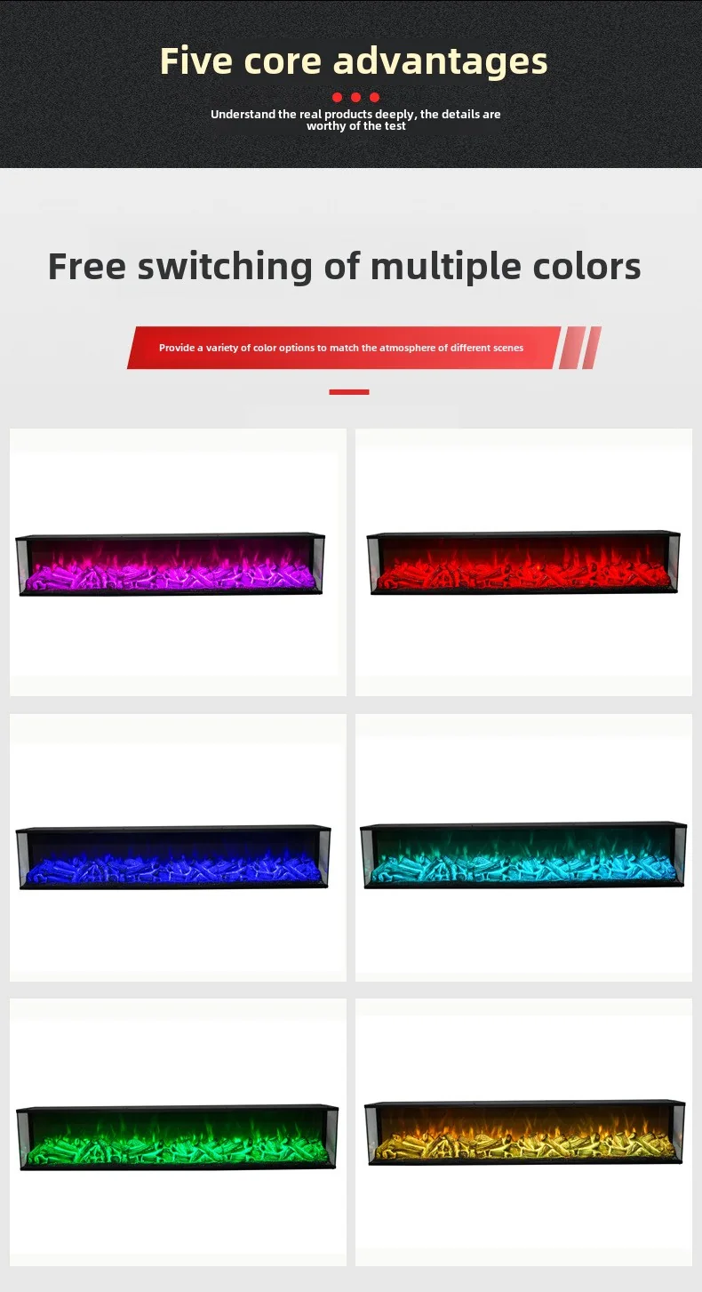 Insert Electric Fireplace - E6V - Commercial scene