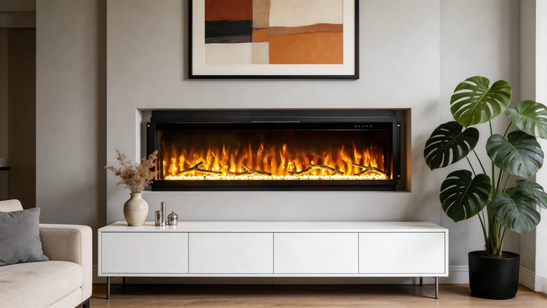 Insert Electric Fireplace - E7D - Detail view