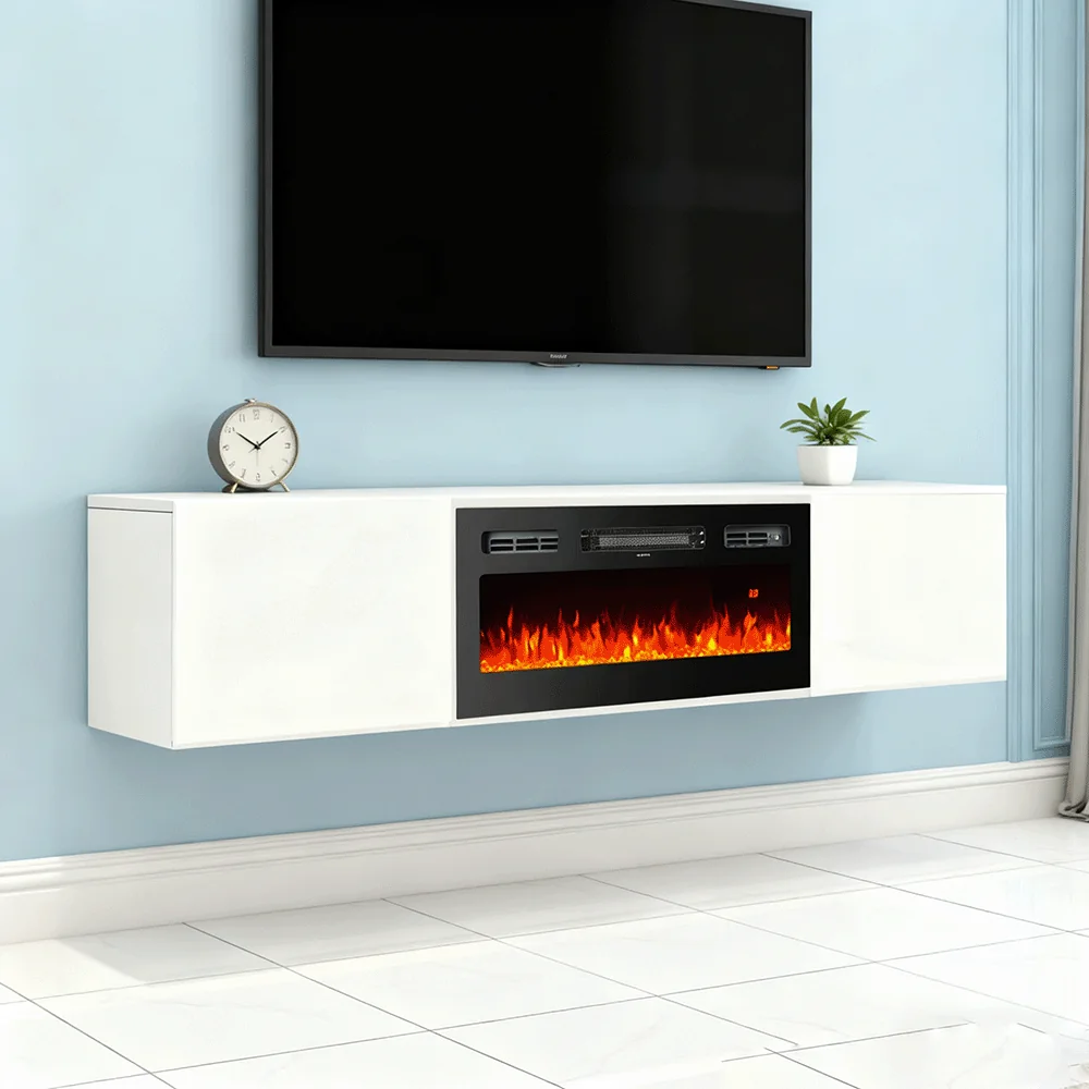 Wall-Mounted Electric Fireplace - E7L - Product angle