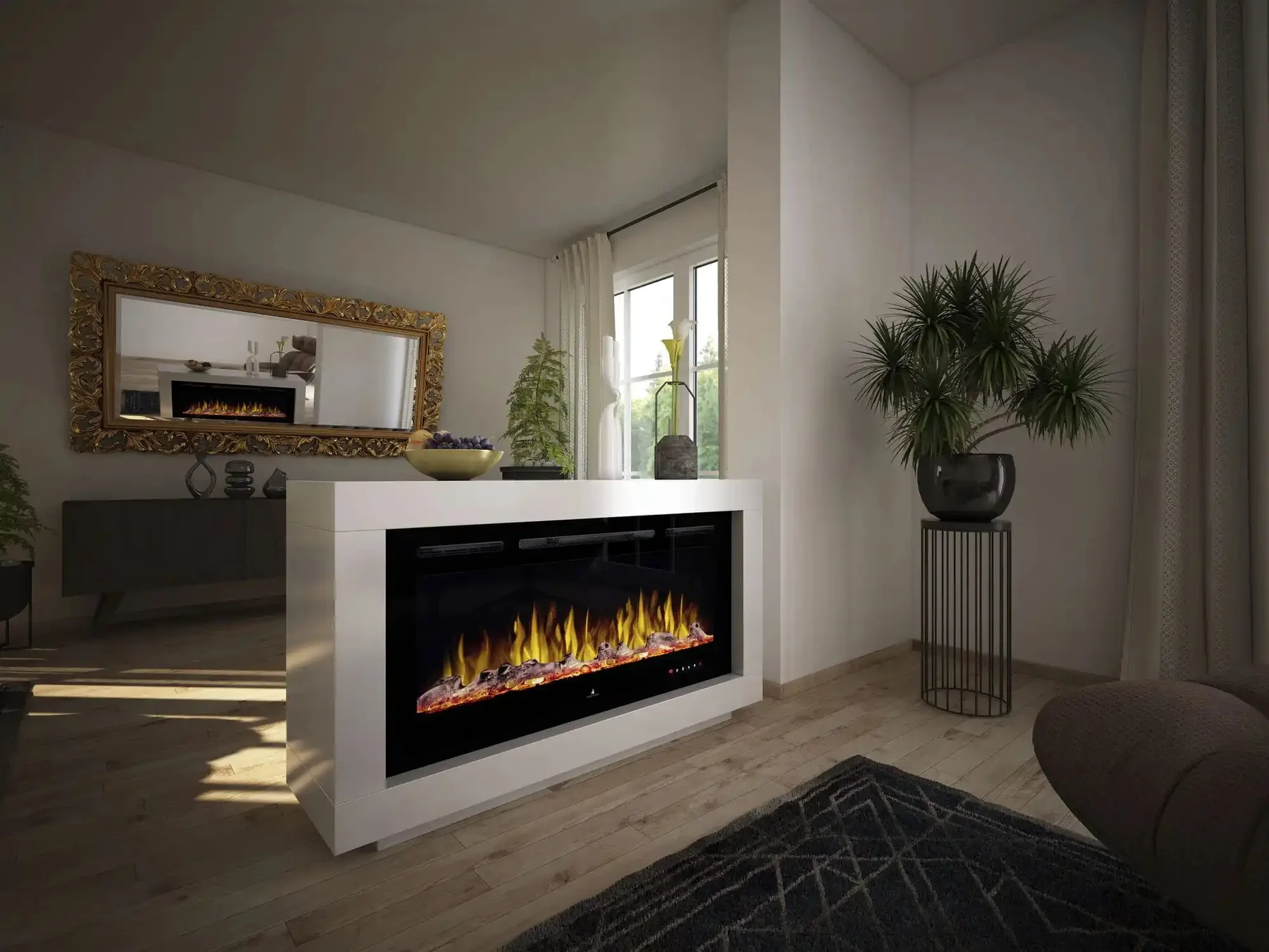 Three-Sided Electric Fireplace - E7P - Product front